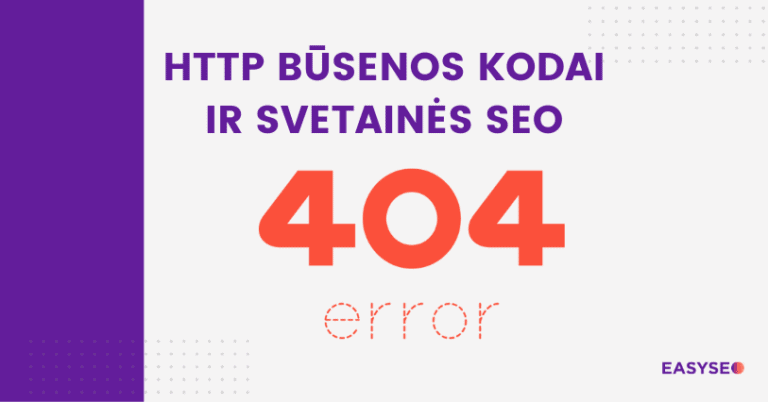 HTTP būsenos kodai ir SEO