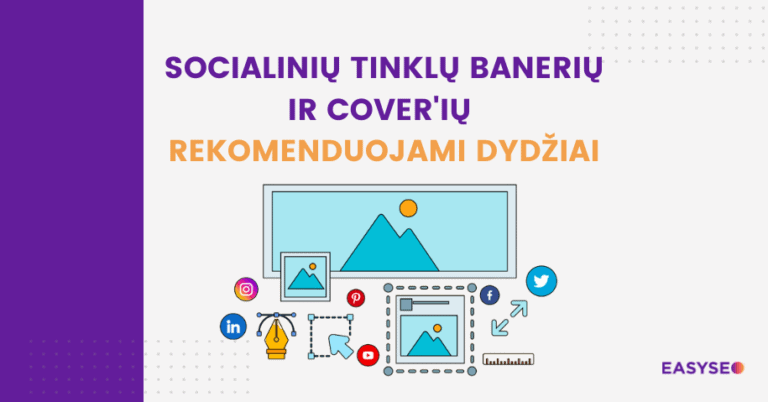 Socialinių tinklų banerių ir cover'ių rekomenduojami dydžiai