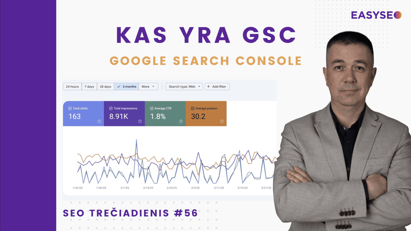 kas yra google search console gsc