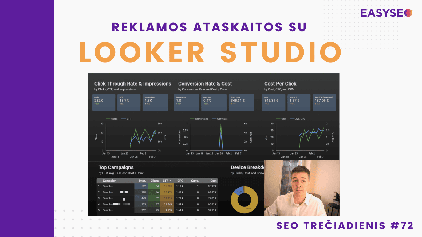 Looker Studio – padeda matyti realius reklamos rezultatus - SEO Trečiadienis #72 6 reklamos-ataskaitos-looker-studio